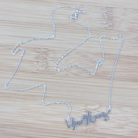 Brand New 925 Sterling Silver New York Yankees 18" Necklace Baseball Nameplate - Picture 6 of 13